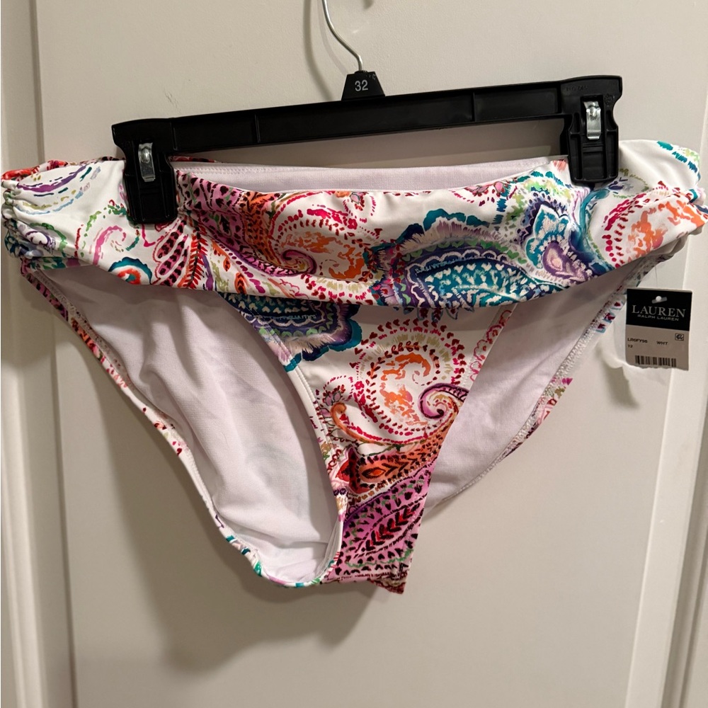 Lauren Ralph Lauren Multicolor Paisley Bikini Bottom